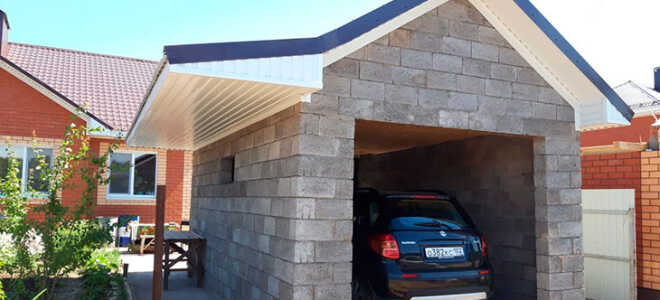 Как построить гараж из керамзитобетонных блоков