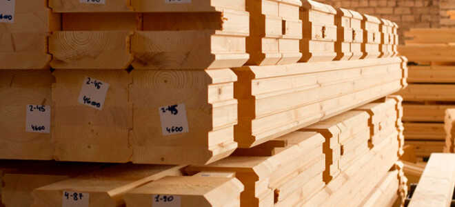 Размерная сетка клееного бруса