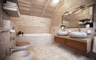 Обустройство ванной комнаты в каркасном доме