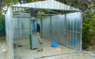 Гараж из профтрубы: пошаговая инструкция по возведению