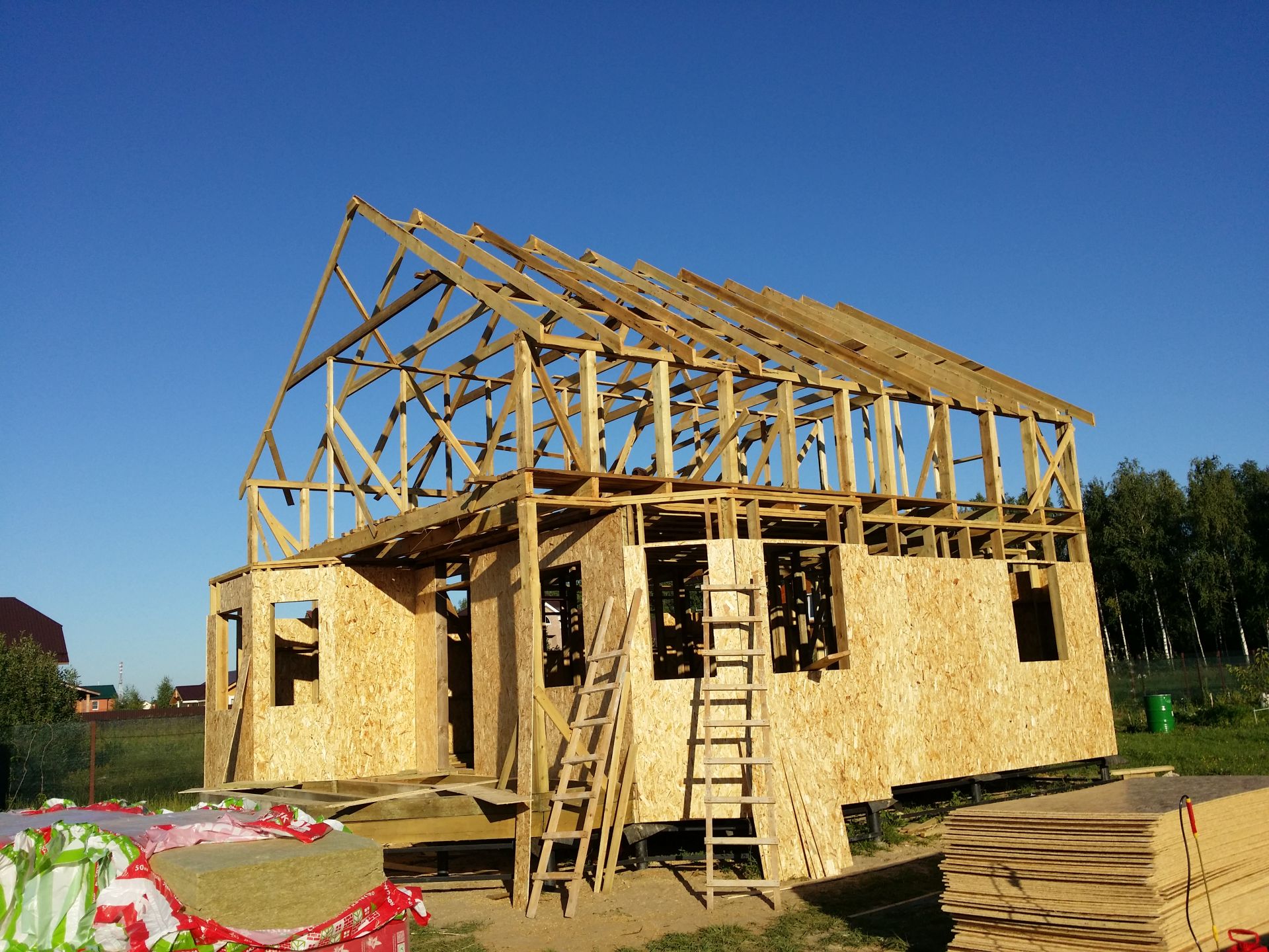 Возведение щитового дома