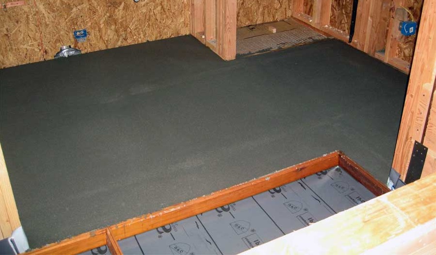 Стяжка в каркасном доме 