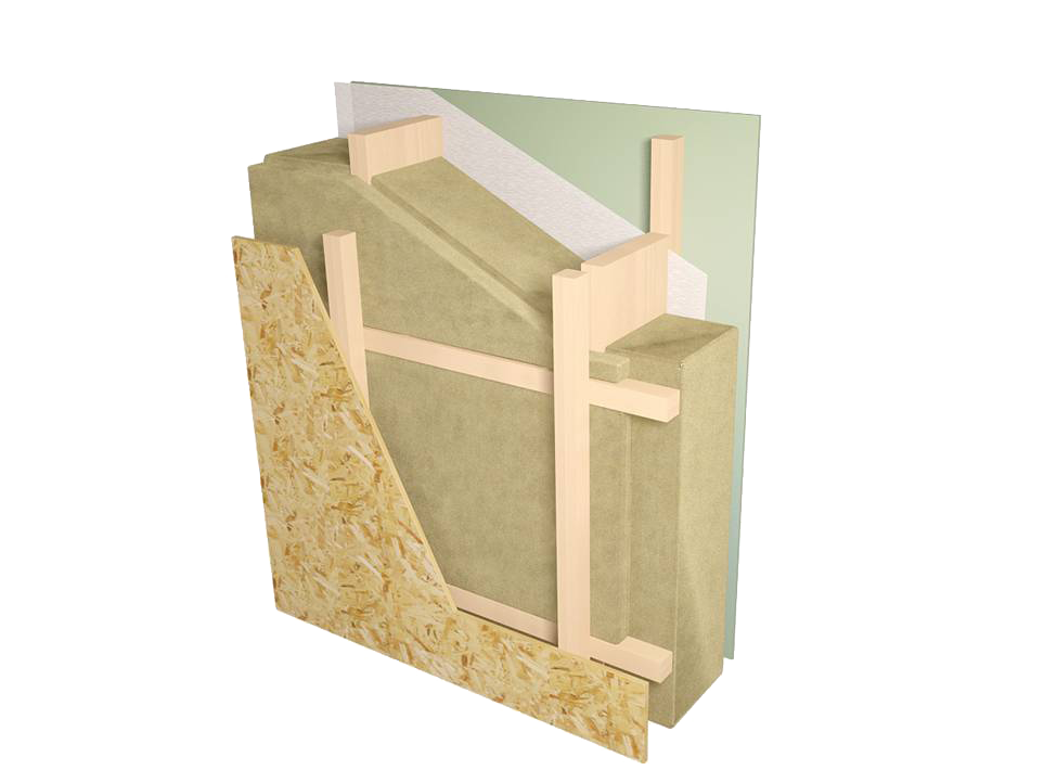 Стена дома в разрезе